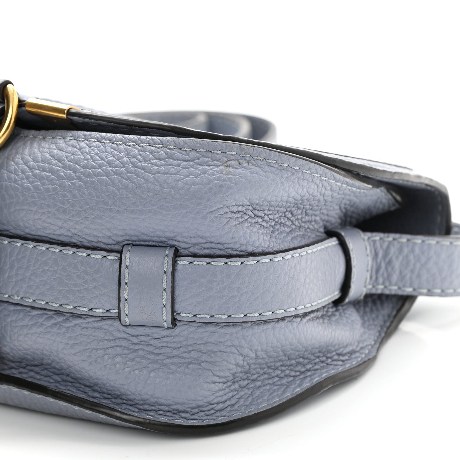 Chloe Calfskin Mini Marcie Round Crossbody Bag Washed Blue 10 of 10