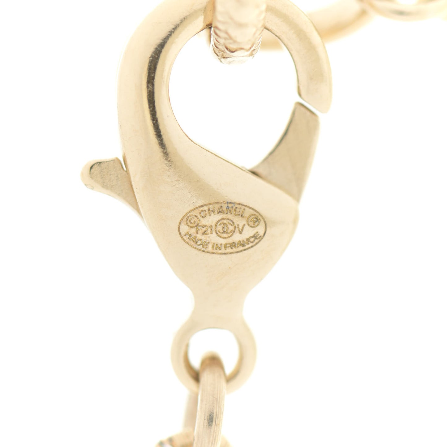 Pearl CC 100th Anniversary Necklace Light Gold