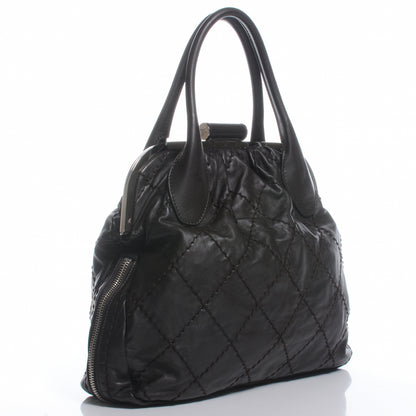 Chanel Lambskin Expandable Stitched Frame Top Bag Dark Brown 3 of 8