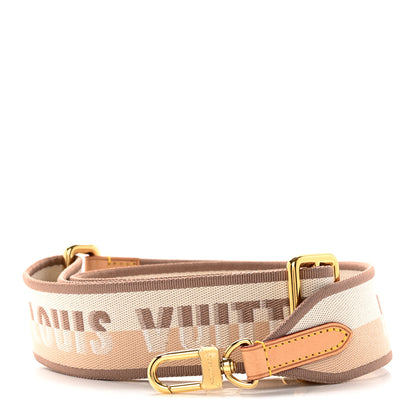 Louis Vuitton Jacquard Neverfull BB Shoulder Strap Beige Brown 1 of 5