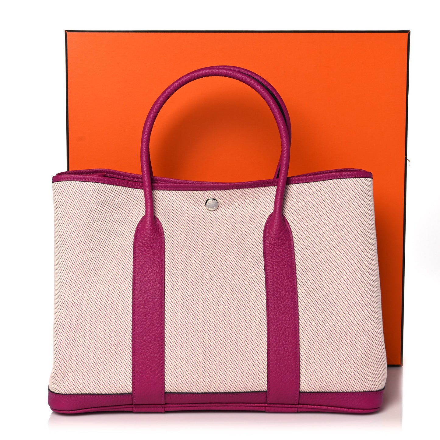 Toile Negonda Garden Party Tote 36 MM Rose Pourpre