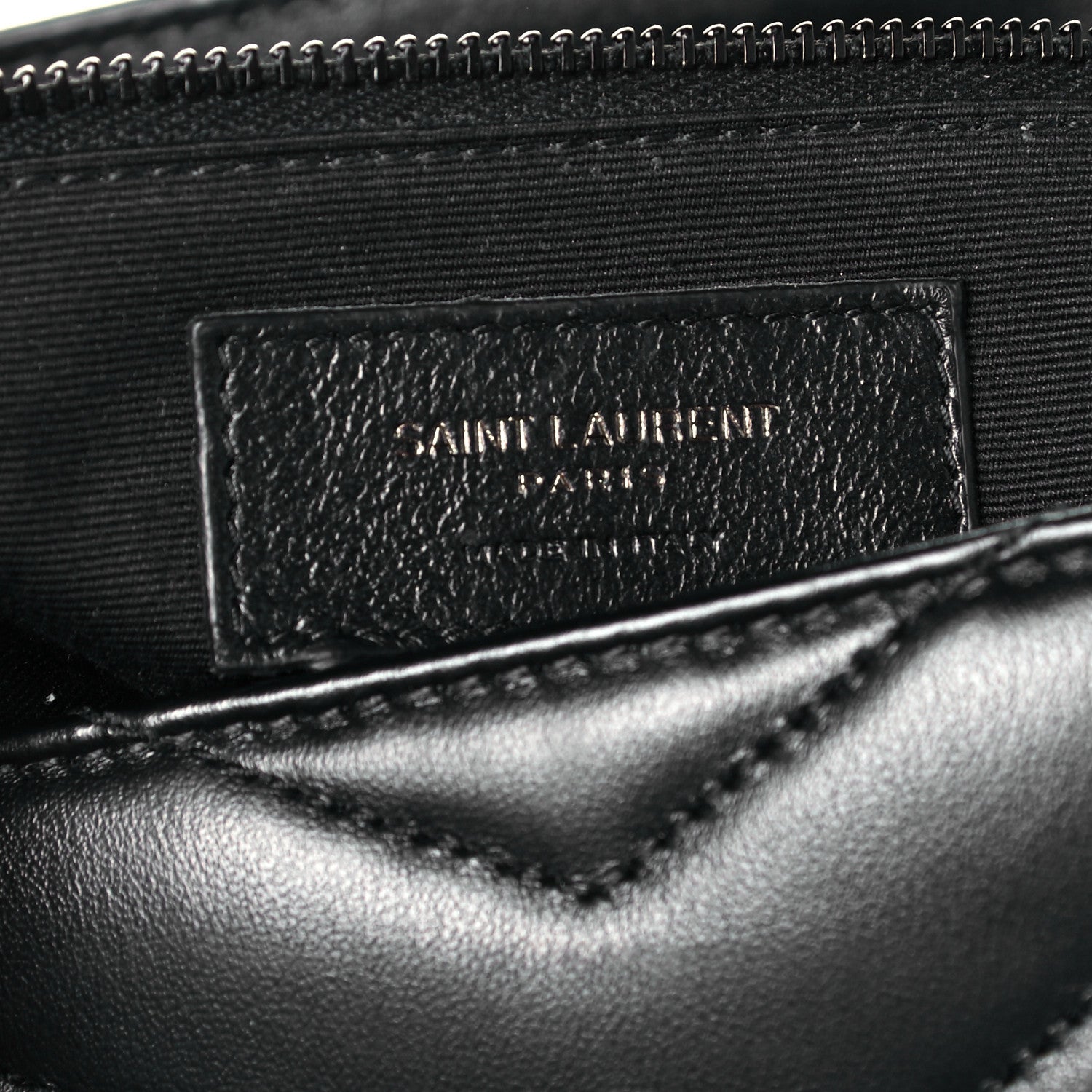 Saint Laurent Calfskin Y Quilted Monogram Large Loulou Chain Satchel Black 6 of 10