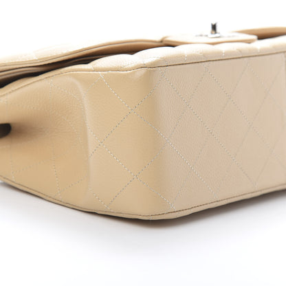 Chanel Caviar Quilted Jumbo Double Flap Beige Clair 9 of 16