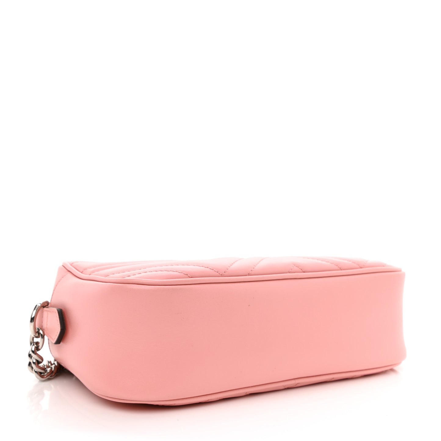 Calfskin Matelasse Small GG Marmont Chain Shoulder Bag Wild Rose