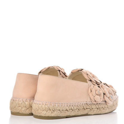 Chanel Suede Camellia CC Espadrilles 37 Pink 4 of 9