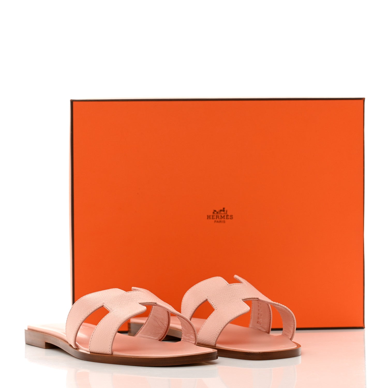 Hermes Epsom Oran Sandals 38 Rose Pale 9 of 9