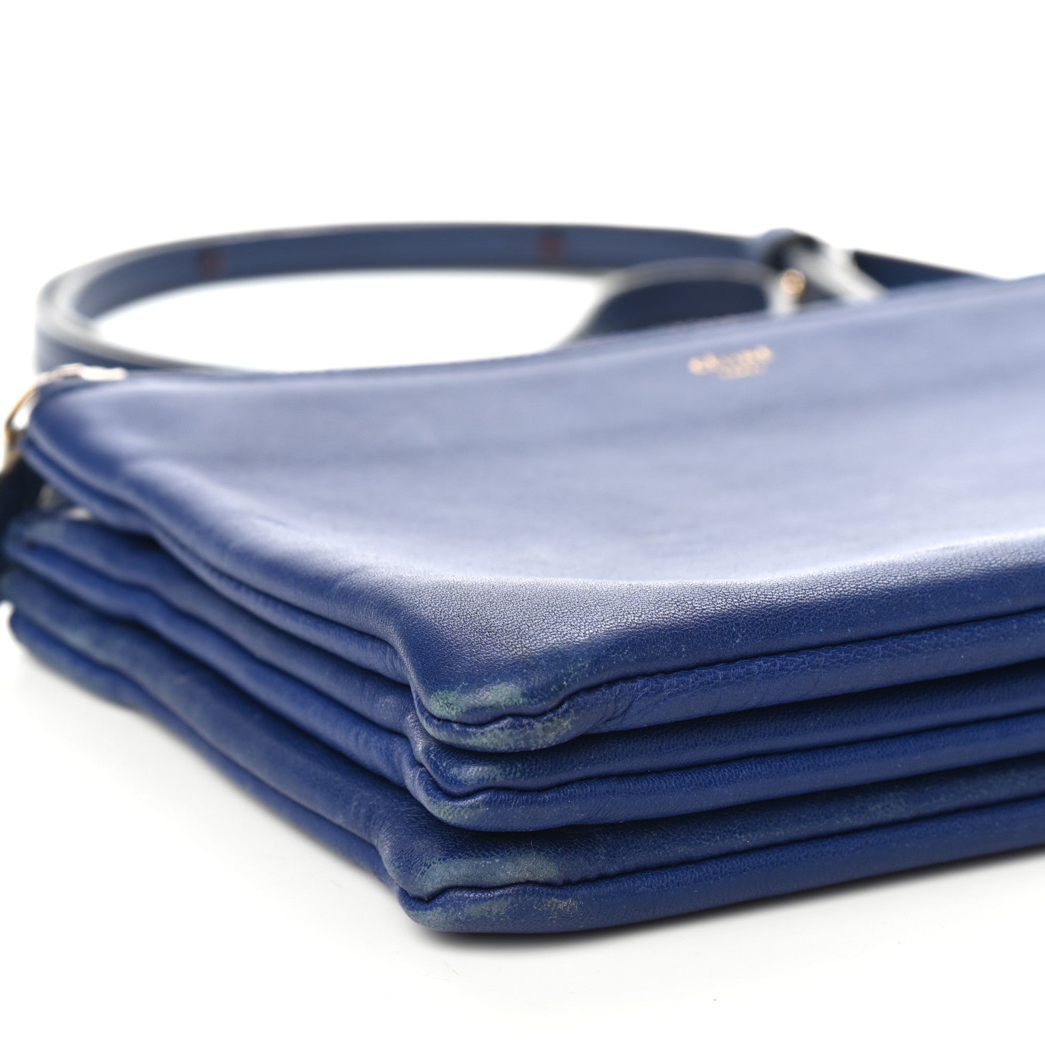 Celine Lambskin Small Trio Crossbody Bag Electric Blue 5 of 9