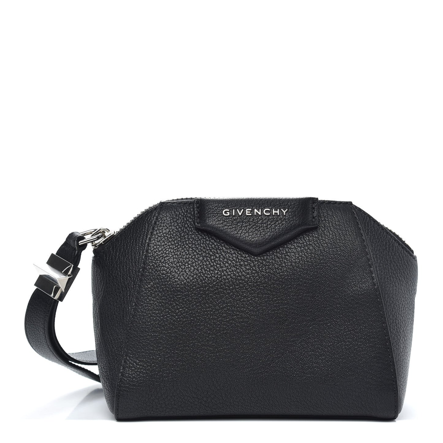 Sugar Goatskin Small Antigona Beauty Wristlet Black