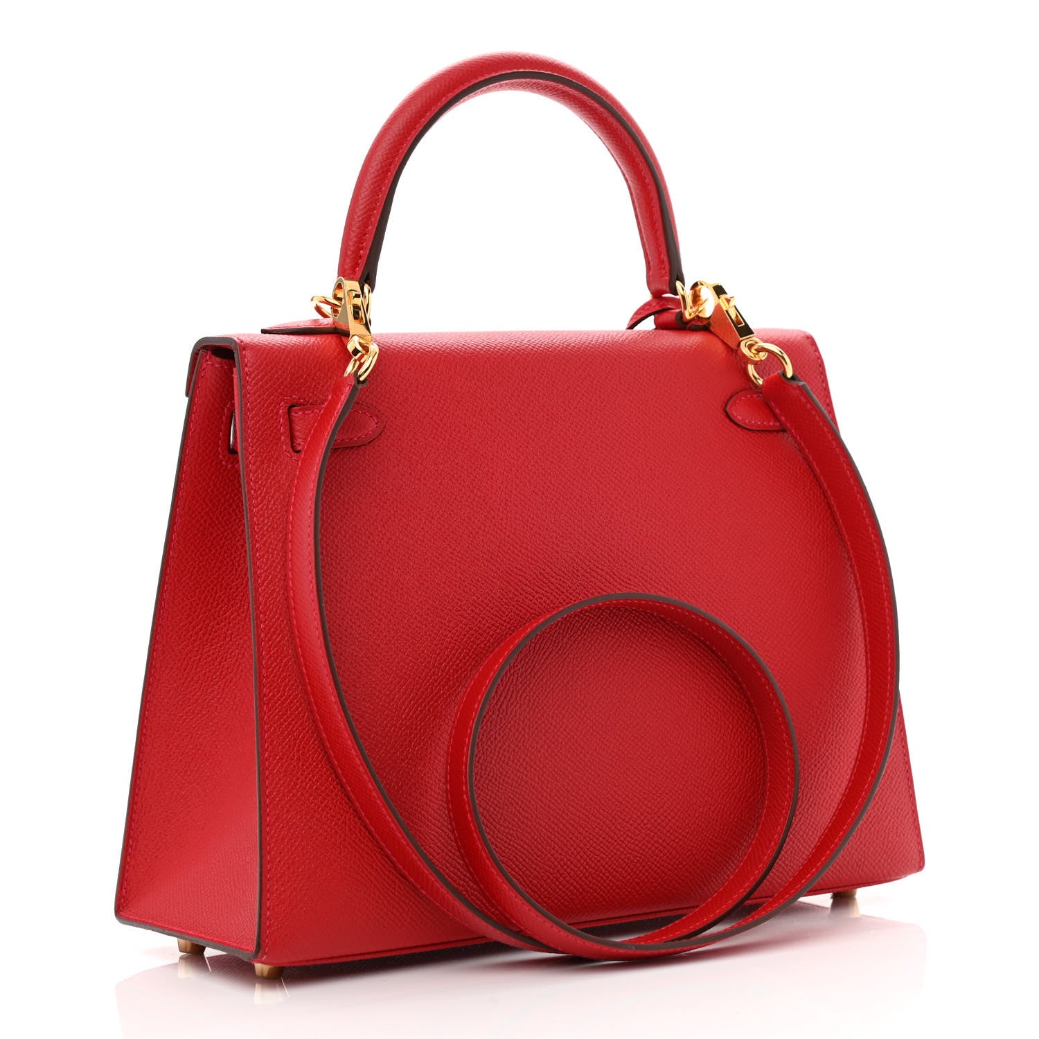 Hermes Epsom Kelly Sellier 25 Rouge Casaque 3 of 11