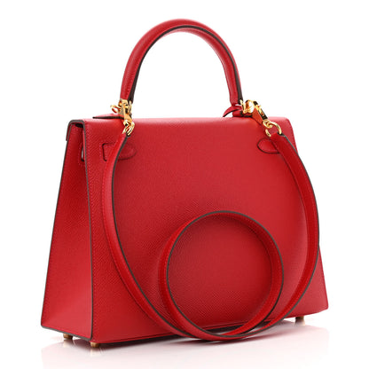 Hermes Epsom Kelly Sellier 25 Rouge Casaque 3 of 11