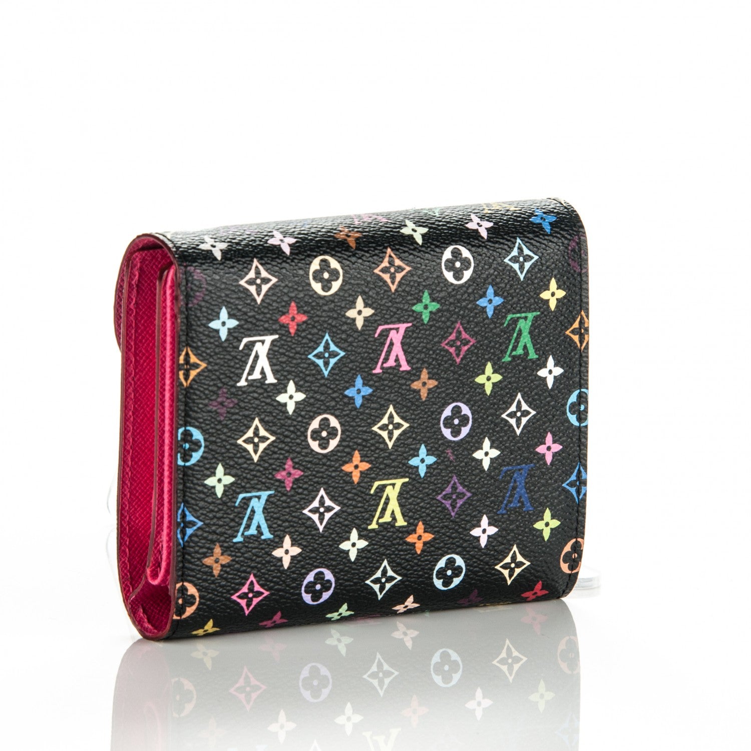 Louis Vuitton Monogram Multicolor Joey Wallet Black Grenade 3 of 8