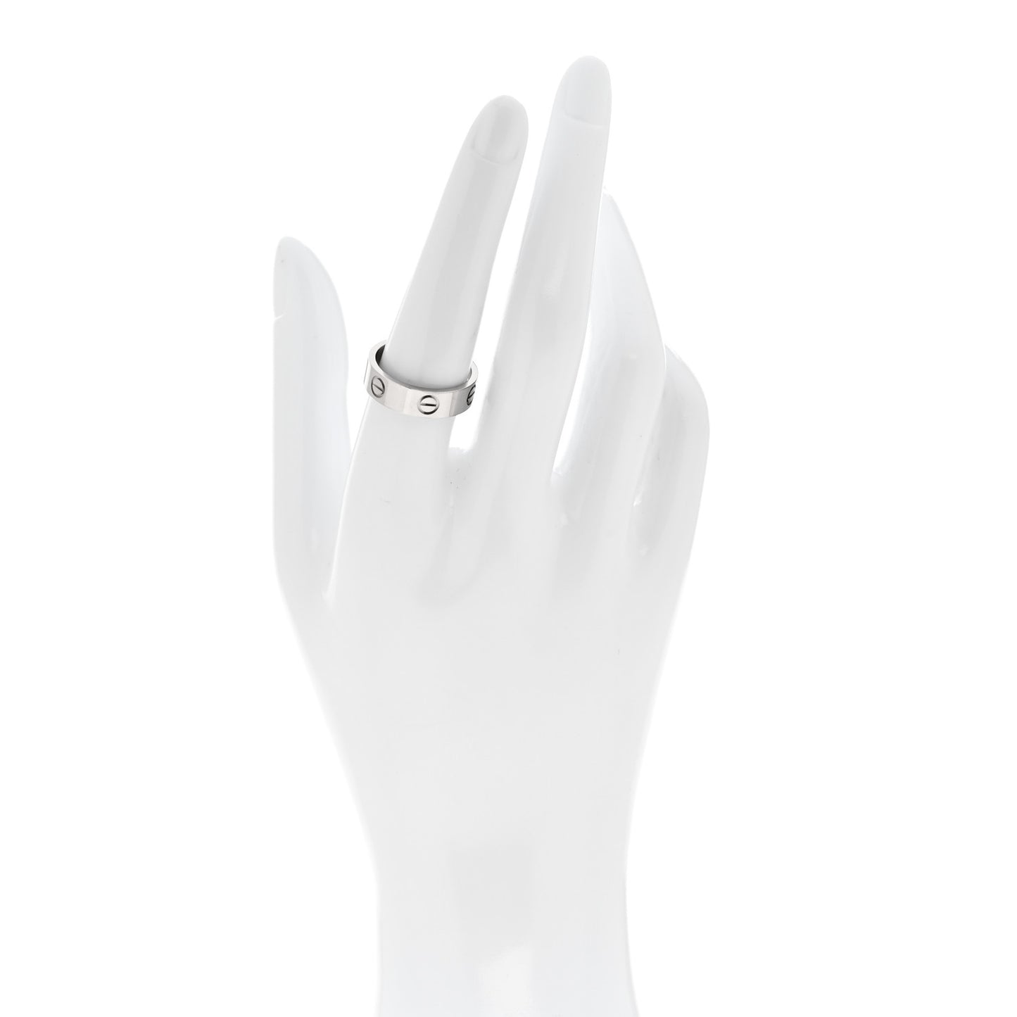 18K White Gold 5.5mm LOVE Ring 55 7.25