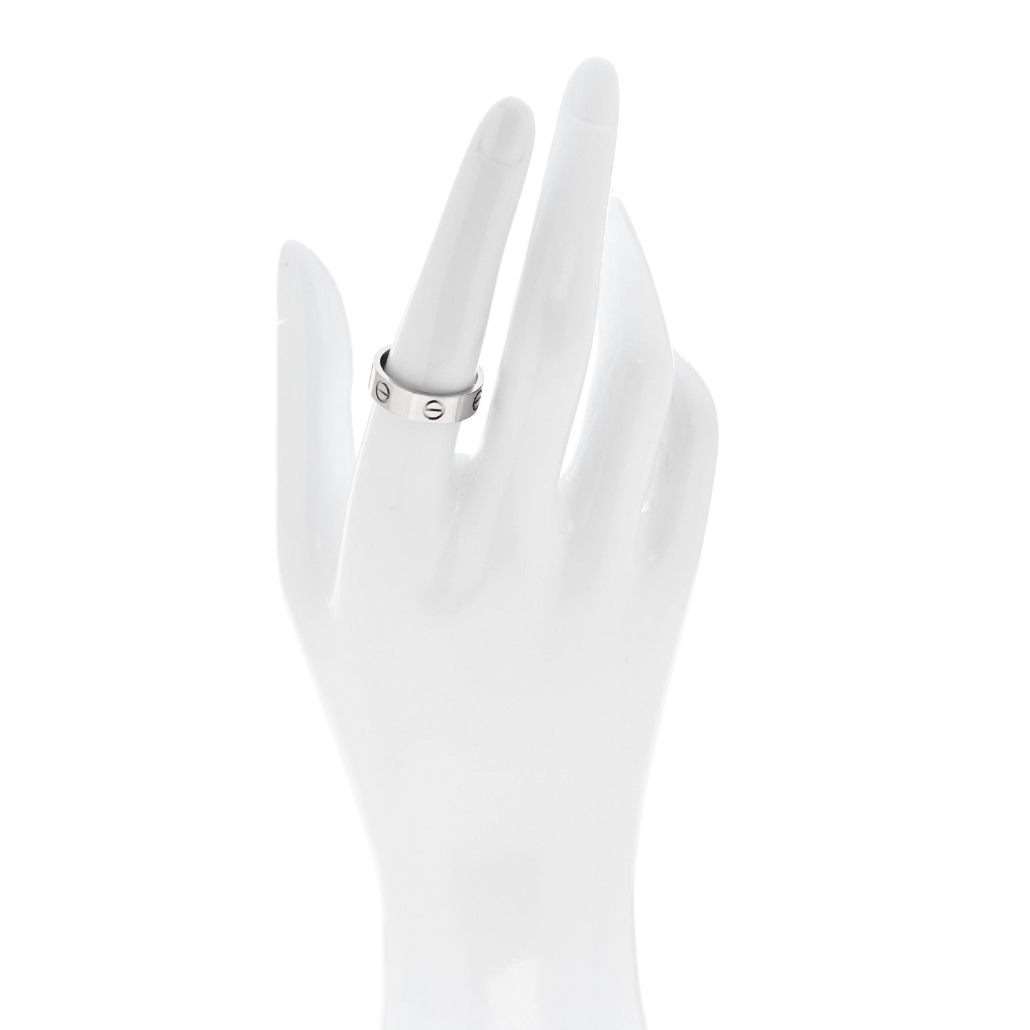 Cartier 18K White Gold 5.5mm LOVE Ring 55 7.25 2 of 5