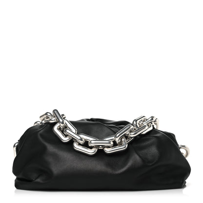 Bottega Veneta Calfskin The Pouch Chain Black 1 of 8