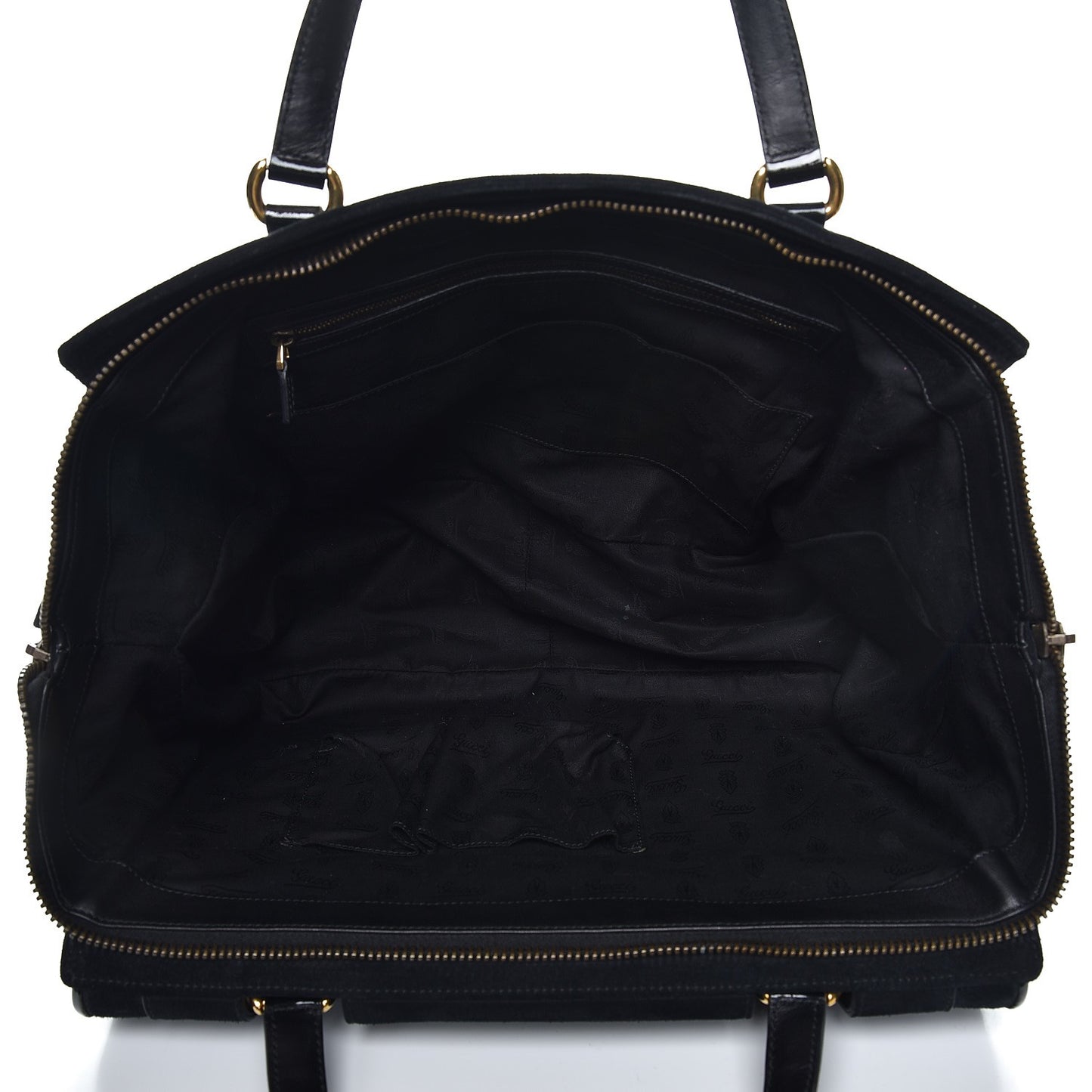 Suede Medium 1973 Top Handle Satchel Black
