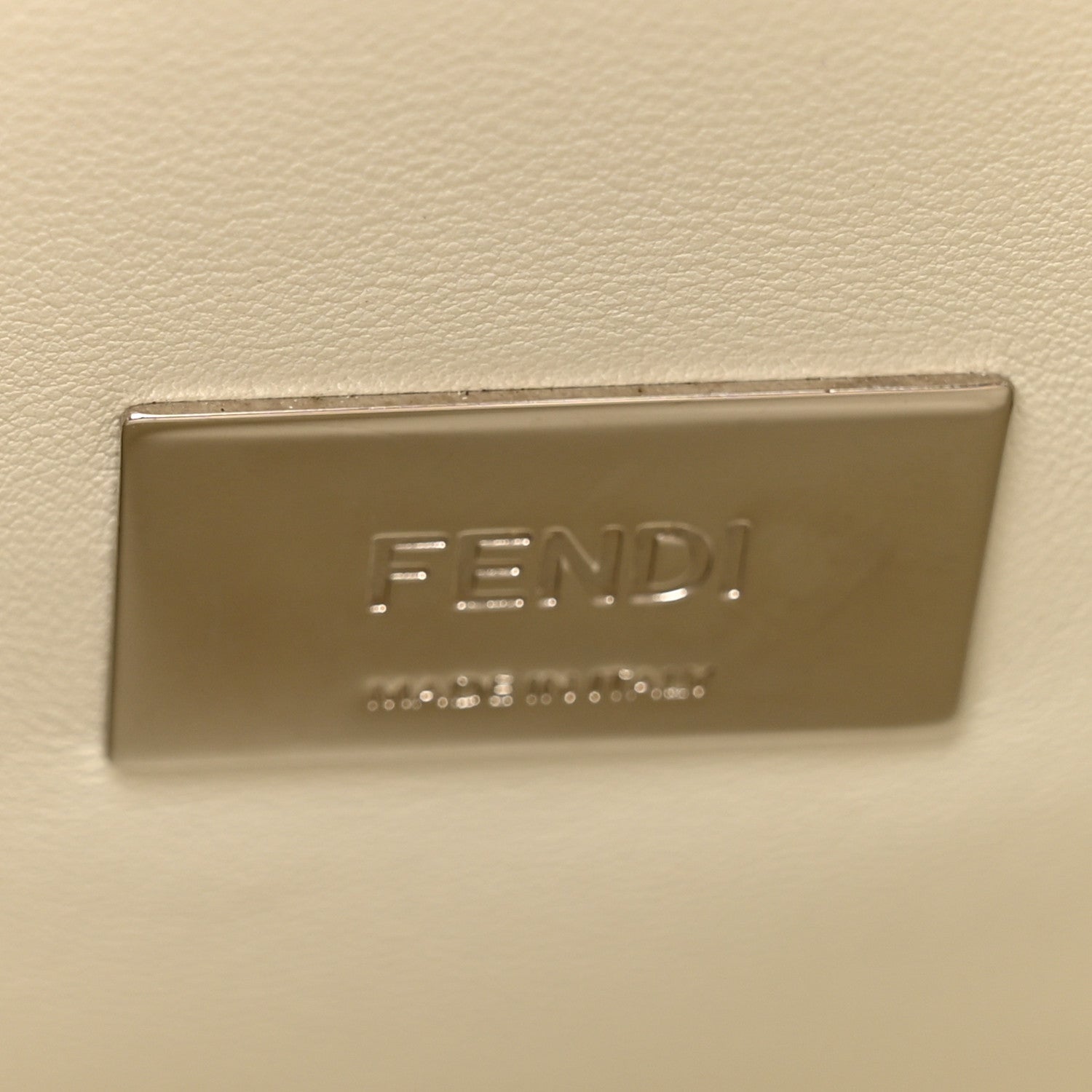 Fendi Shiny Crocodile Shiny Nappa Medium Peekaboo Iconic Satchel White Grey 7 of 10