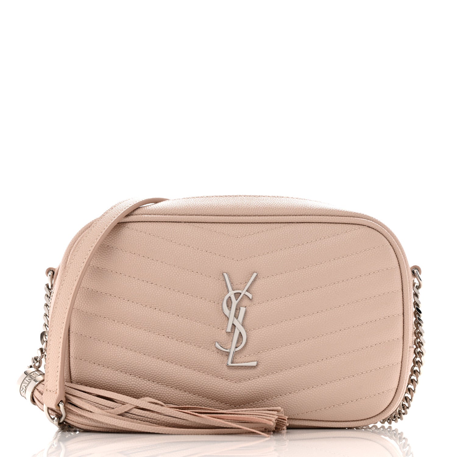 Saint Laurent Grain De Poudre Matelasse Monogram Mini Lou Camera Bag Marble Pink 1 of 11