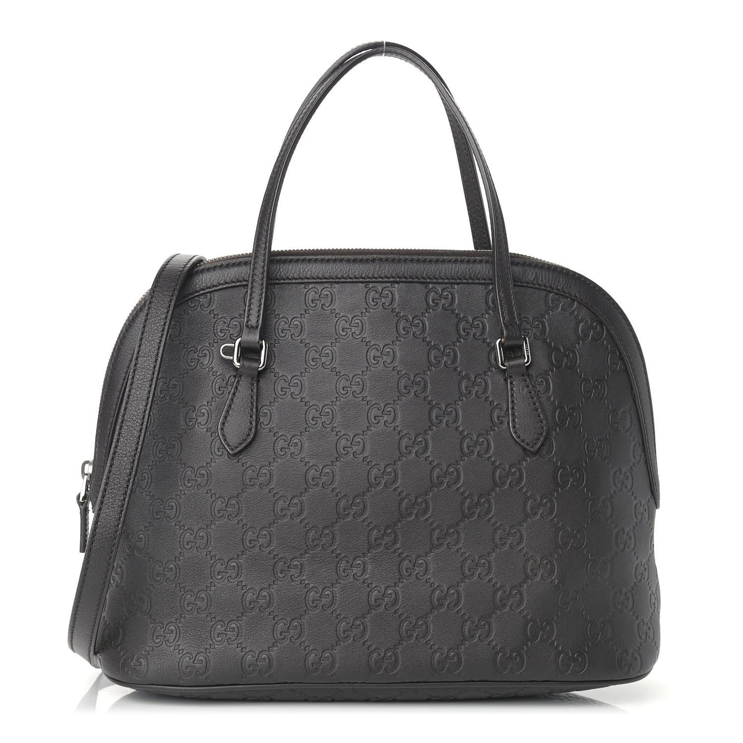 Guccissima Medium Dome Bag Dark Brown