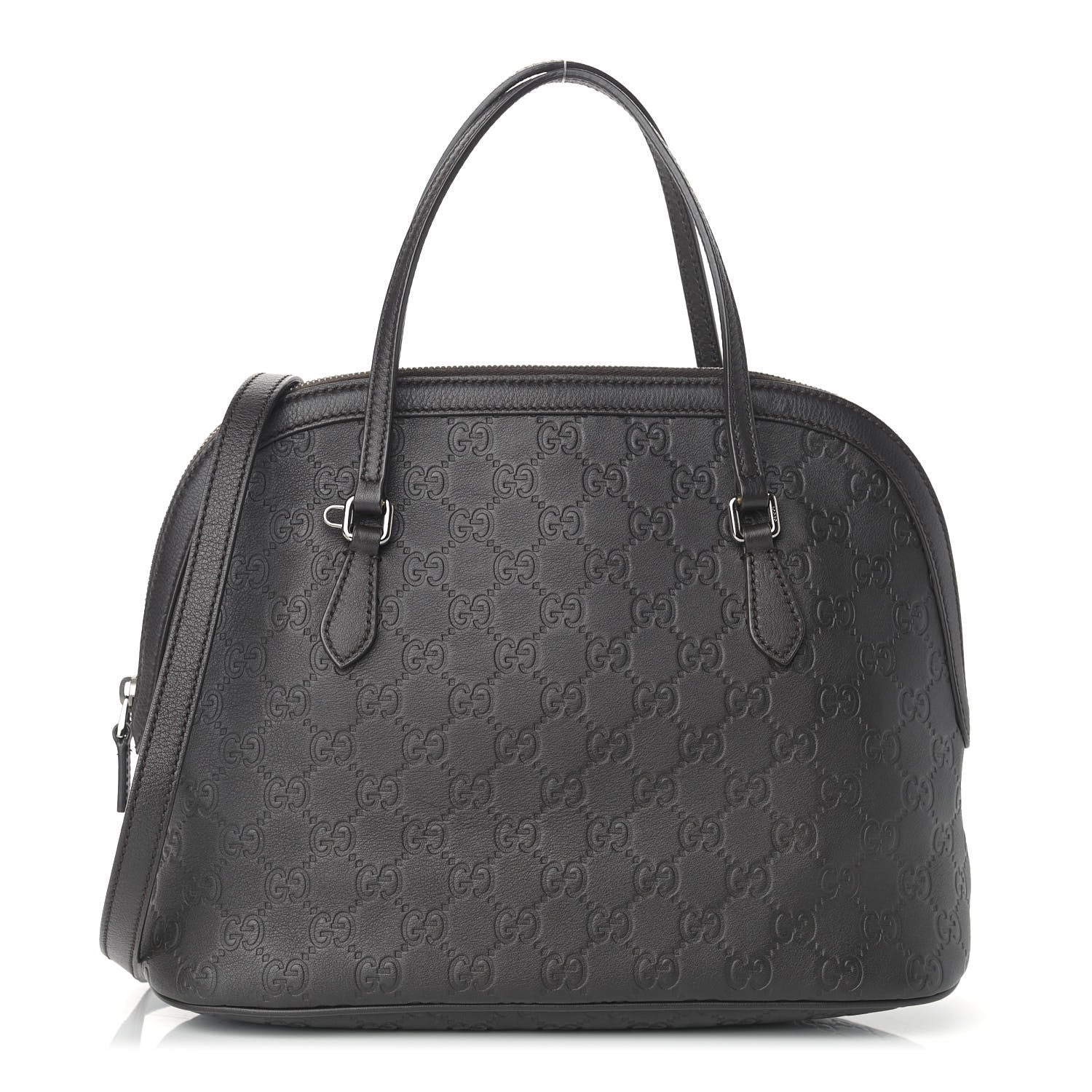 Gucci Guccissima Medium Dome Bag Dark Brown 1 of 9