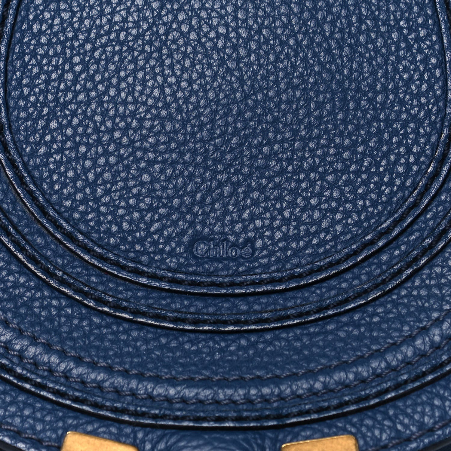 Chloe Calfskin Mini Marcie Round Crossbody Bag Royal Navy 6 of 10