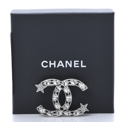 Chanel Crystal Starfall CC Brooch Silver 5 of 5