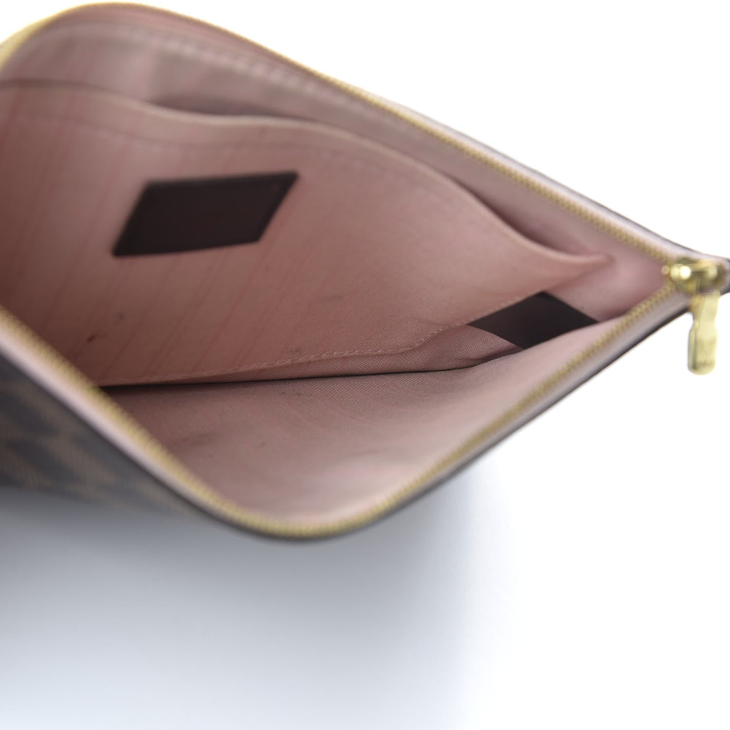 Louis Vuitton Damier Ebene Neverfull MM GM Pochette Rose Ballerine 5 of 9