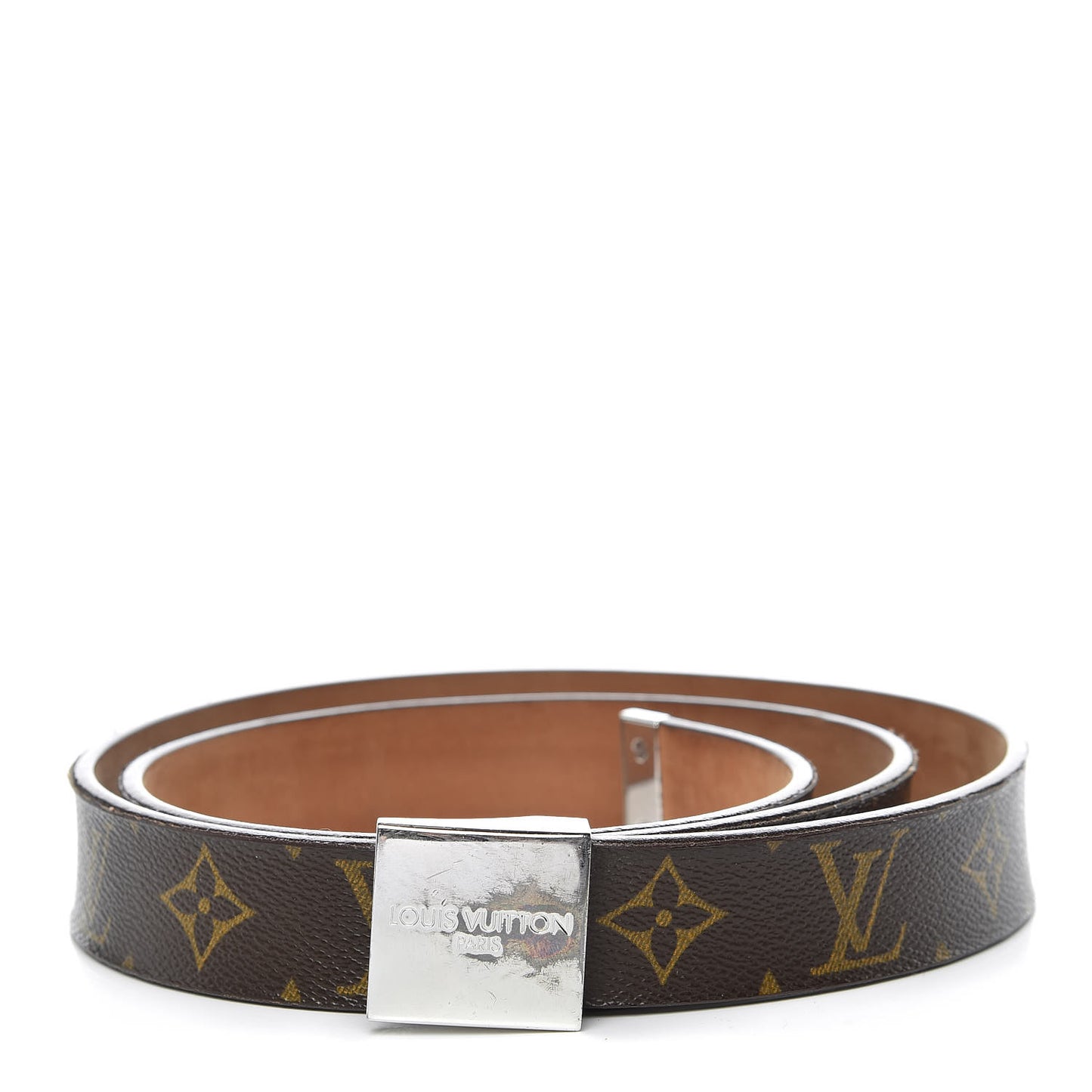 Monogram Ceinture Belt Silver Buckle 44 110