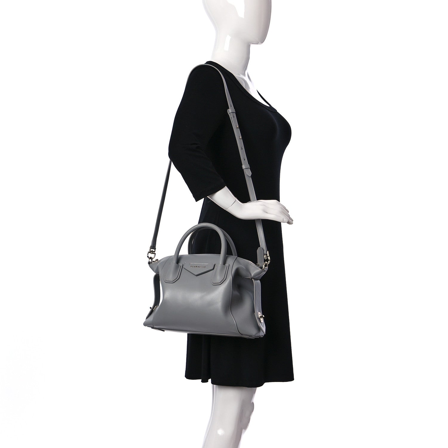 Givenchy Smooth Calfskin Small Soft Antigona Cloud Grey 2 of 10