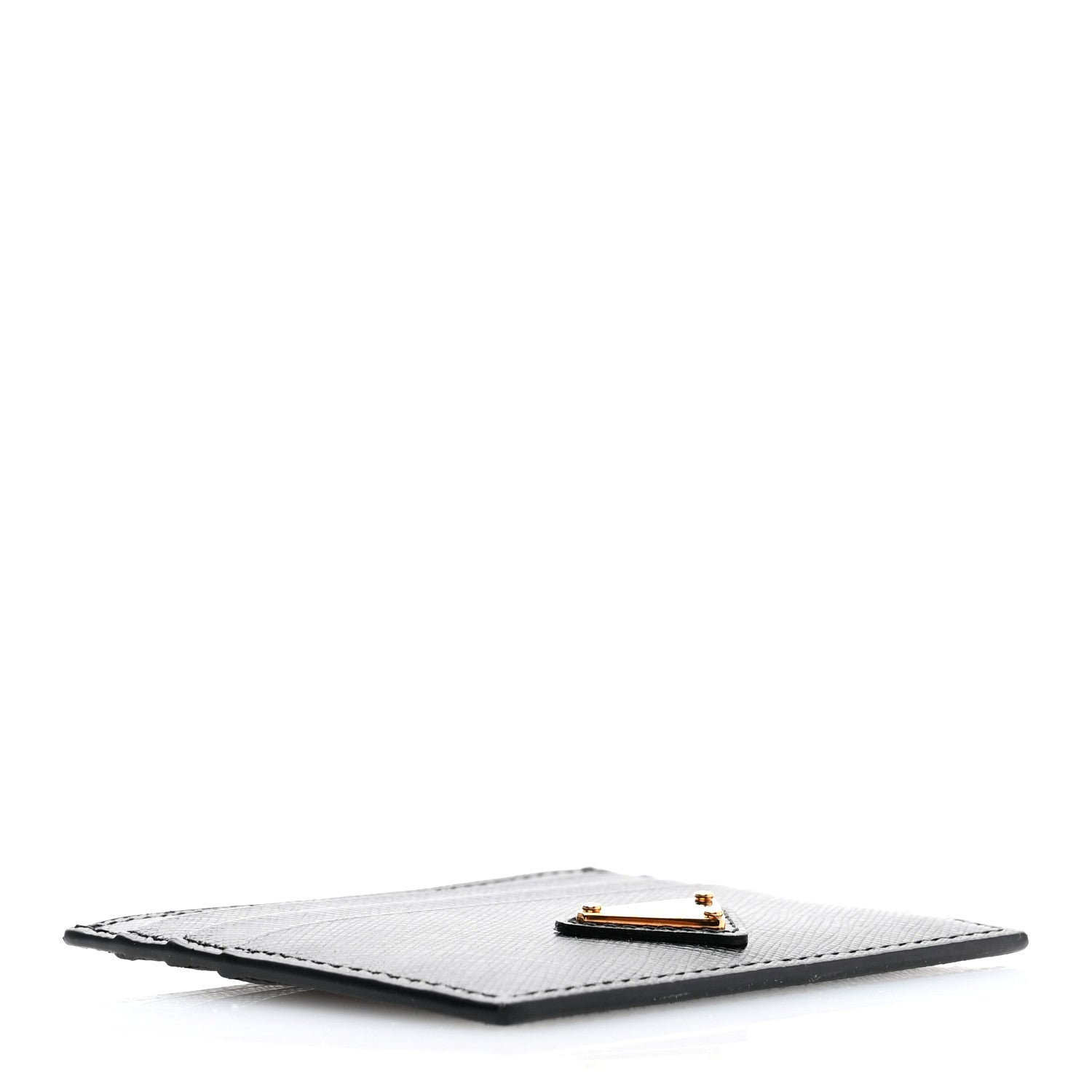 Prada Saffiano Triangle Card Case Black 4 of 7