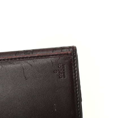 Gucci Guccissima Margaux Calfskin Metal Bar Continental Flap Wallet Chocolate 7 of 8
