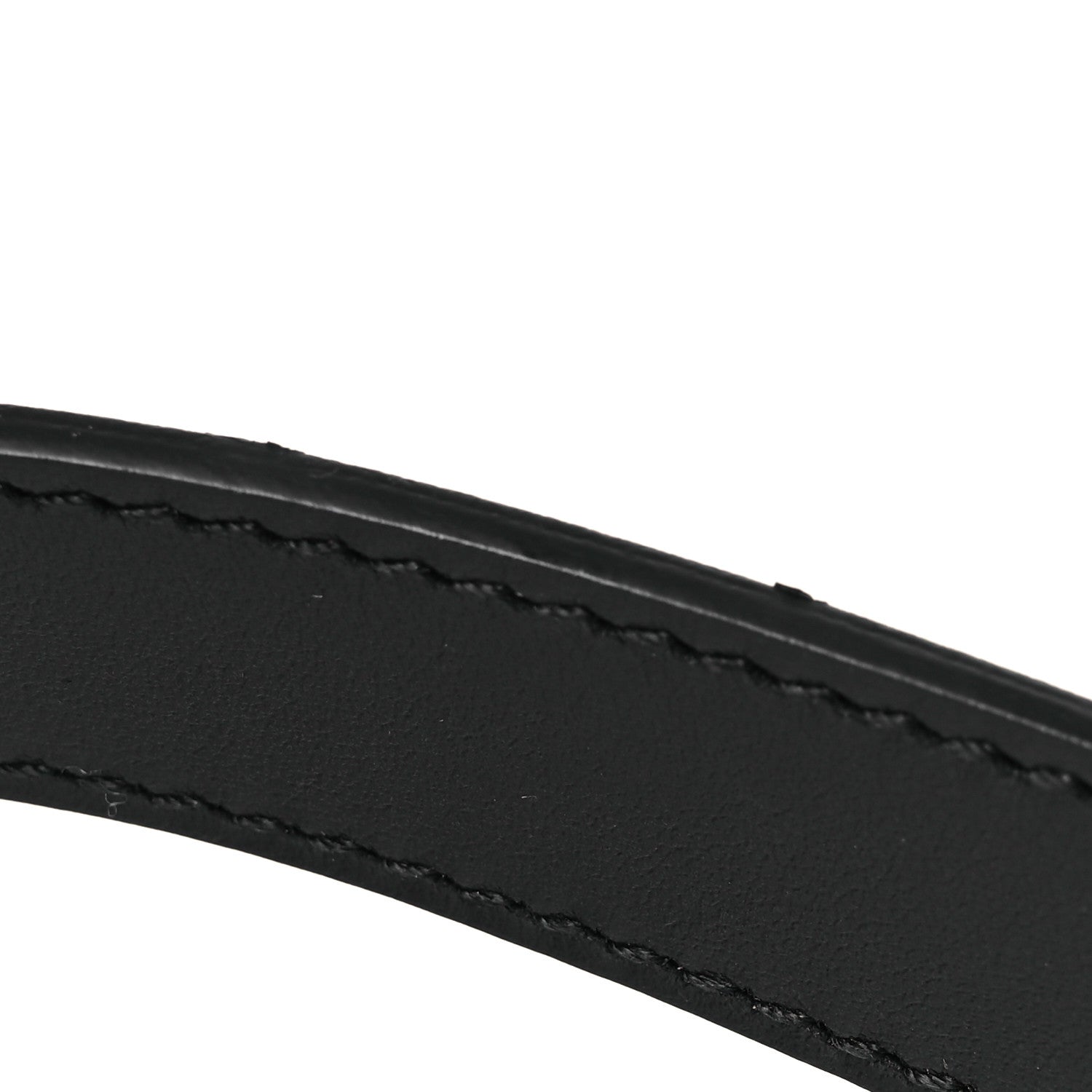 Gucci Plutone Calfskin Palladium Double G 20mm Belt 95 38 Black 6 of 6