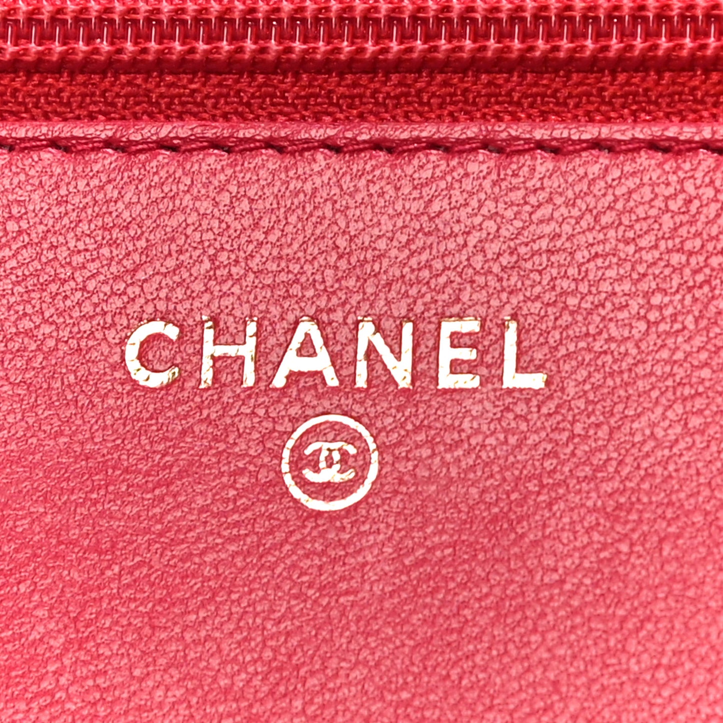 Lambskin Quilted Boy Wallet On Chain WOC Red