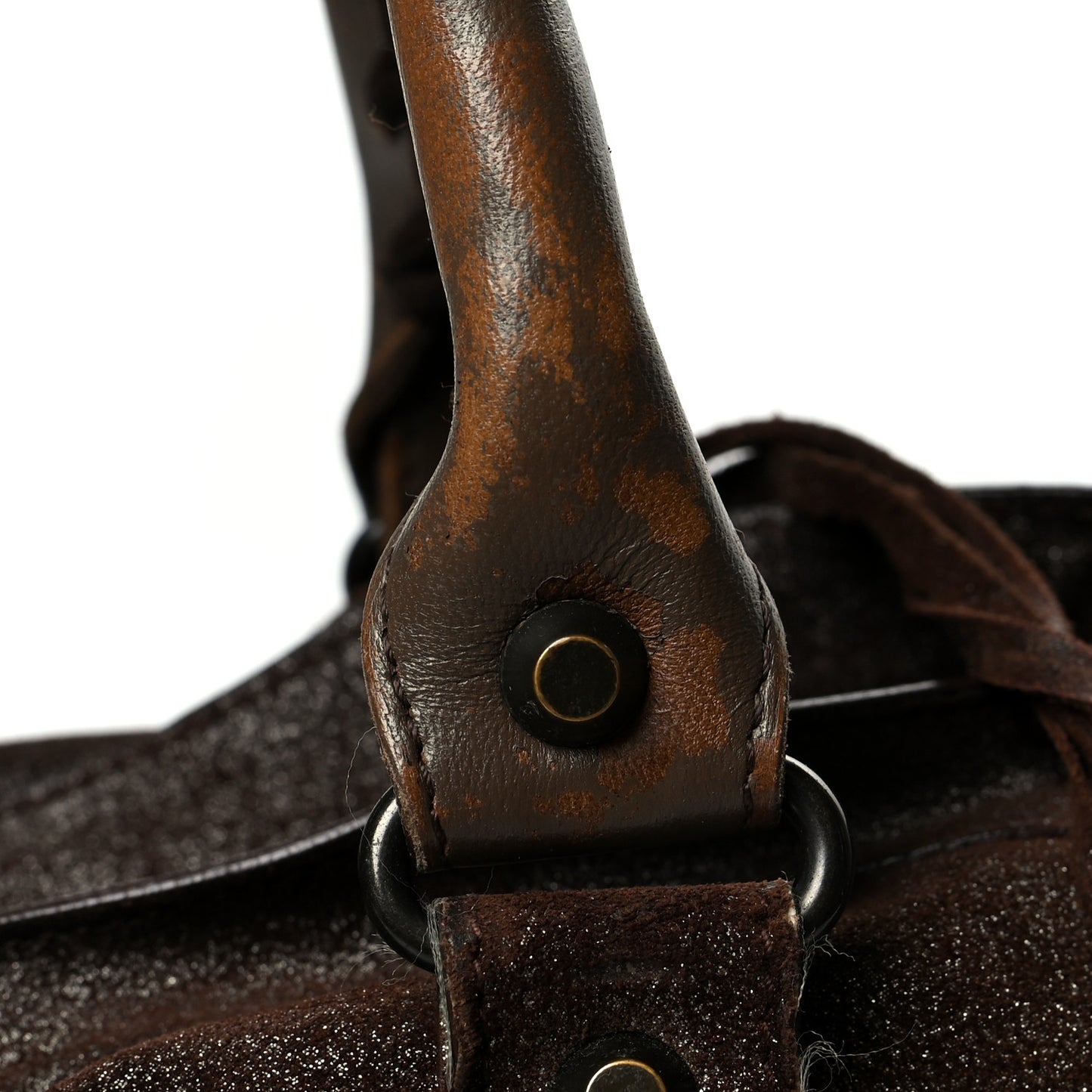Metallic Craquele Calfskin Classic Hardware City Bronze