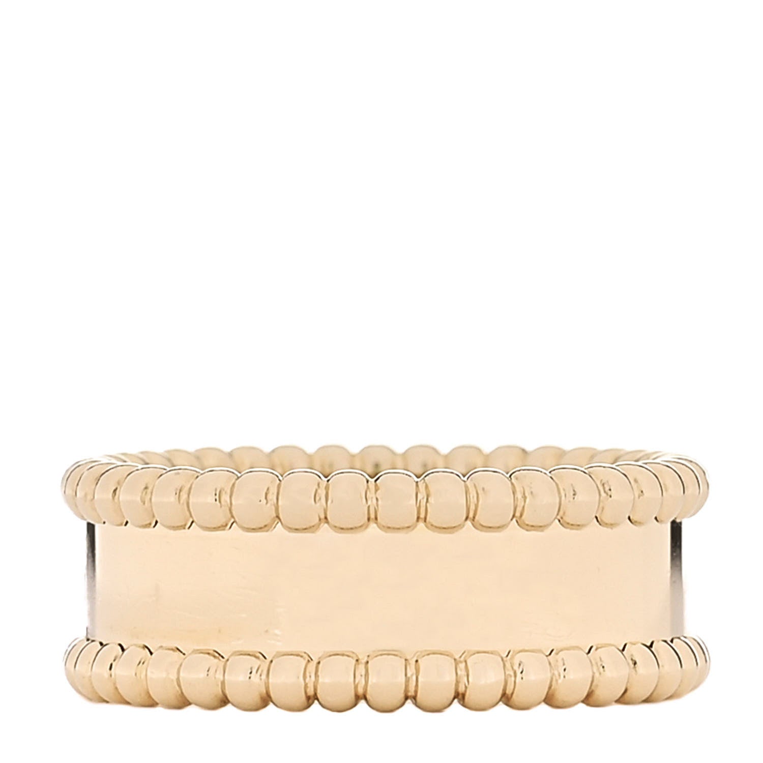Van Cleef & Arpels 18K Yellow Gold Perlee Signature Ring 54 7 3 of 5