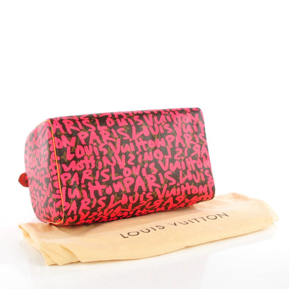 Louis Vuitton Monogram Graffiti Speedy 30 Fuchsia 4 of 8
