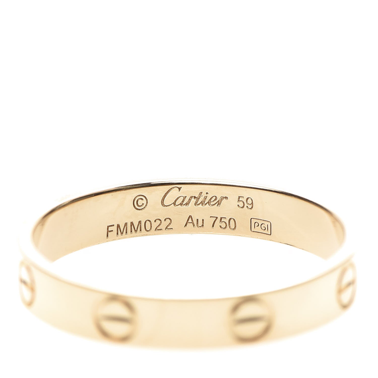 Cartier 18K Yellow Gold 3.5mm LOVE Wedding Band Ring 59 8.75 4 of 4