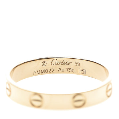 Cartier 18K Yellow Gold 3.5mm LOVE Wedding Band Ring 59 8.75 4 of 4