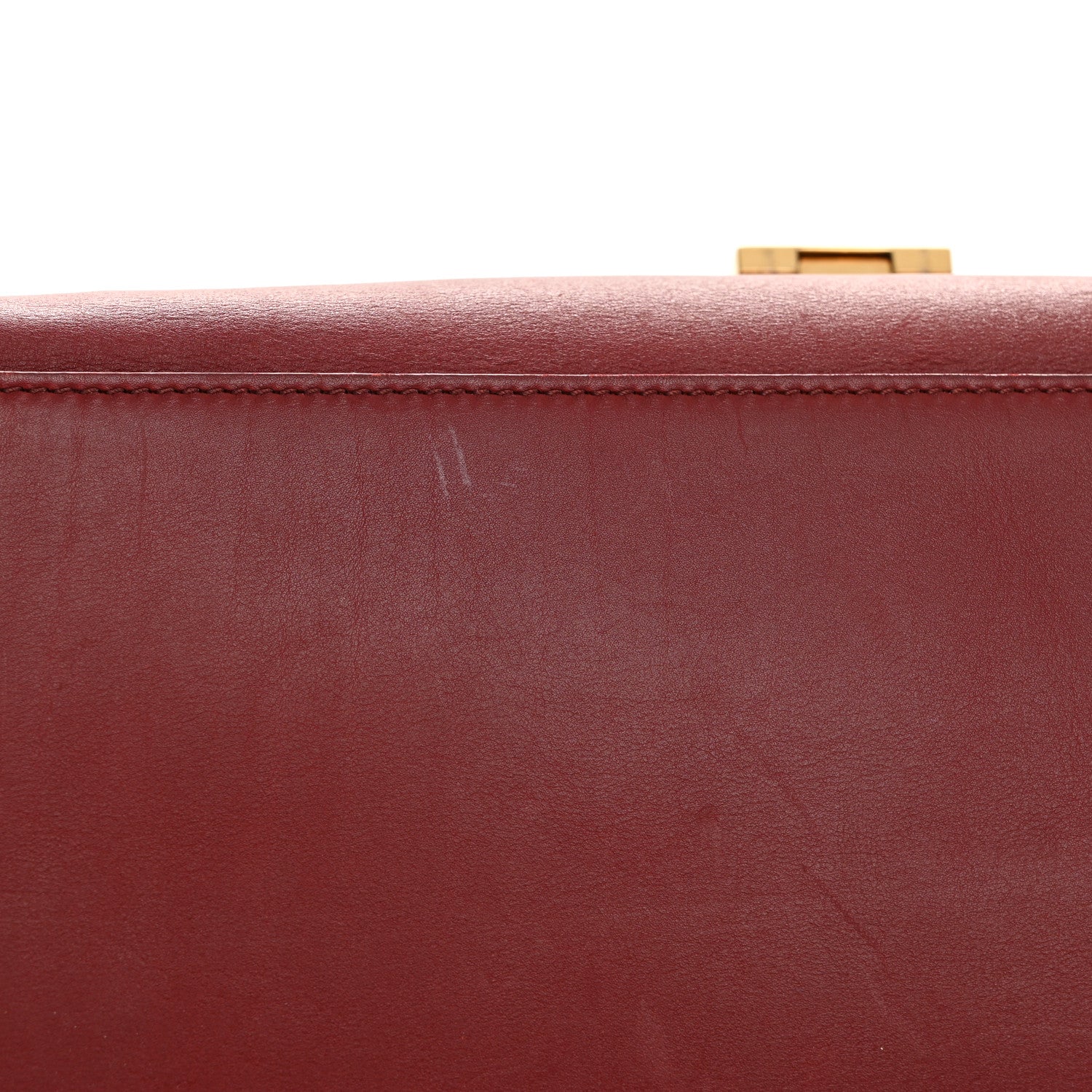 Celine Smooth Calfskin Linen Medium Tri-Color Trapeze Burgundy 10 of 12