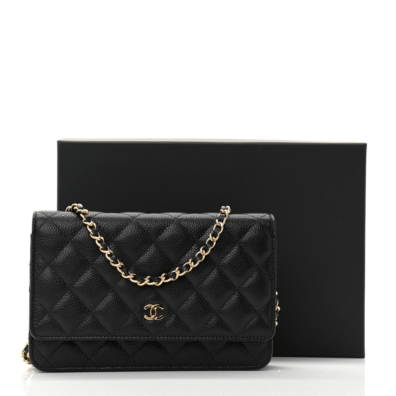 Chanel Caviar Quilted Wallet On Chain WOC Black 10 of 10