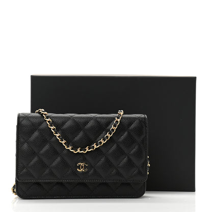 Chanel Caviar Quilted Wallet On Chain WOC Black 10 of 10