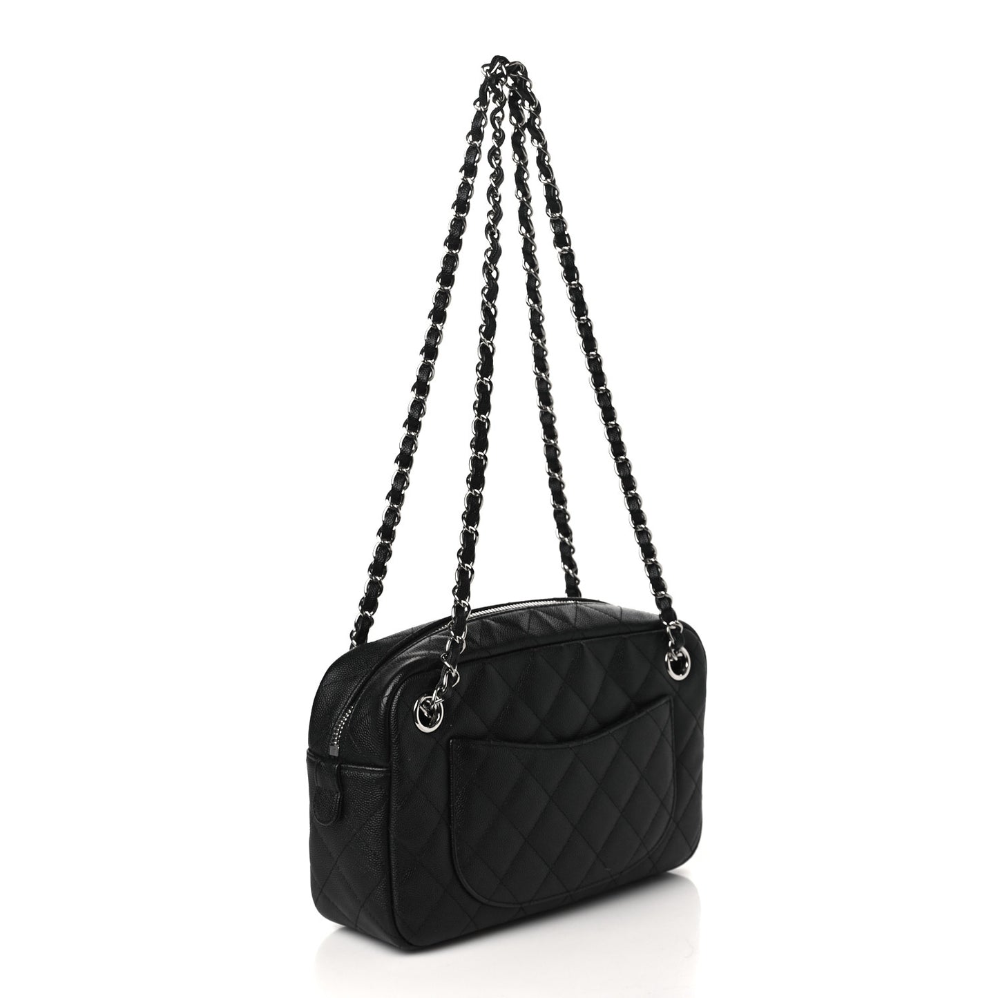 Caviar Quilted Camera Case Black