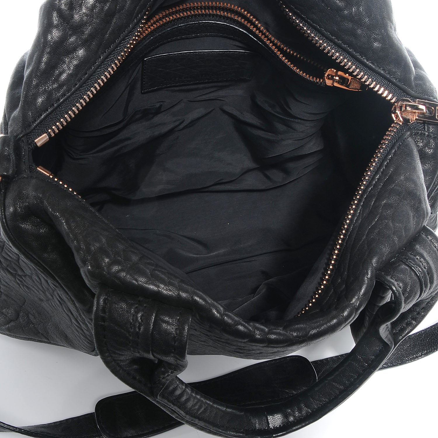 Alexander Wang Leather Rocco w Rose Gold Hardware Black 6 of 7