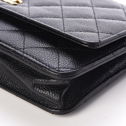 Chanel Caviar Quilted Wallet On Chain WOC Black 10 of 11
