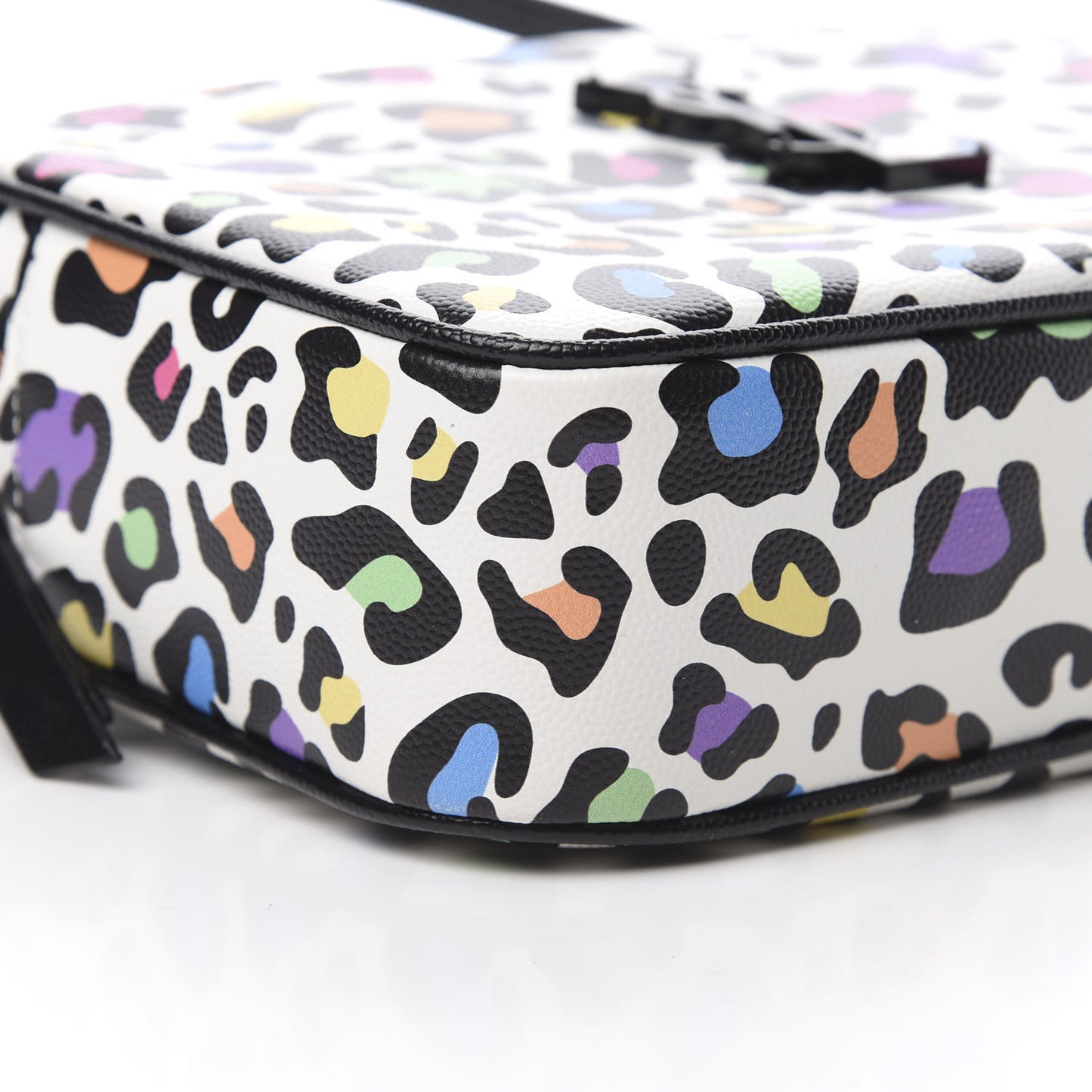 Grain De Poudre Medium Classic Monogram Multicolor Leopard Print Camera Bag Black