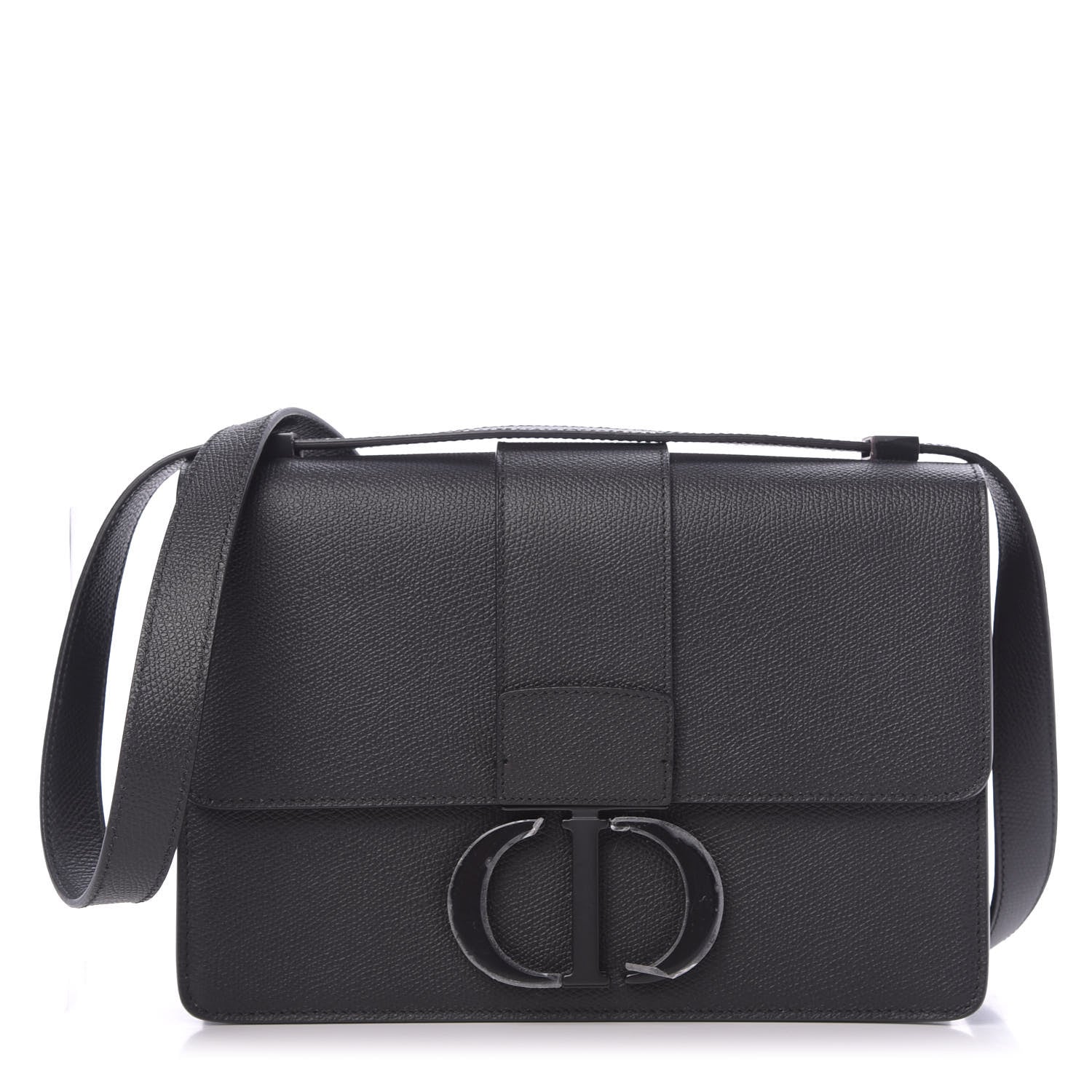 Christian Dior Ultra Matte Grained Calfskin 30 Montaigne Flap Bag Black 1 of 10