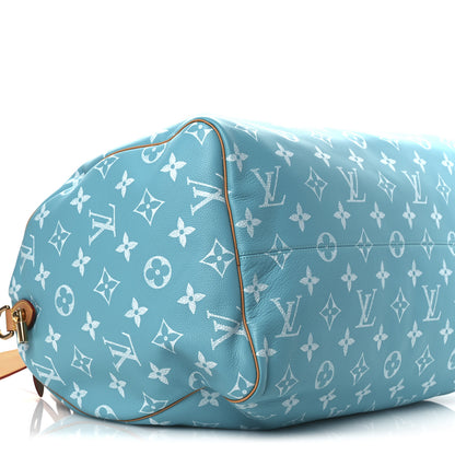 Louis Vuitton Calfskin Monogram Speedy P9 Bandouliere 50 Turquoise 10 of 12