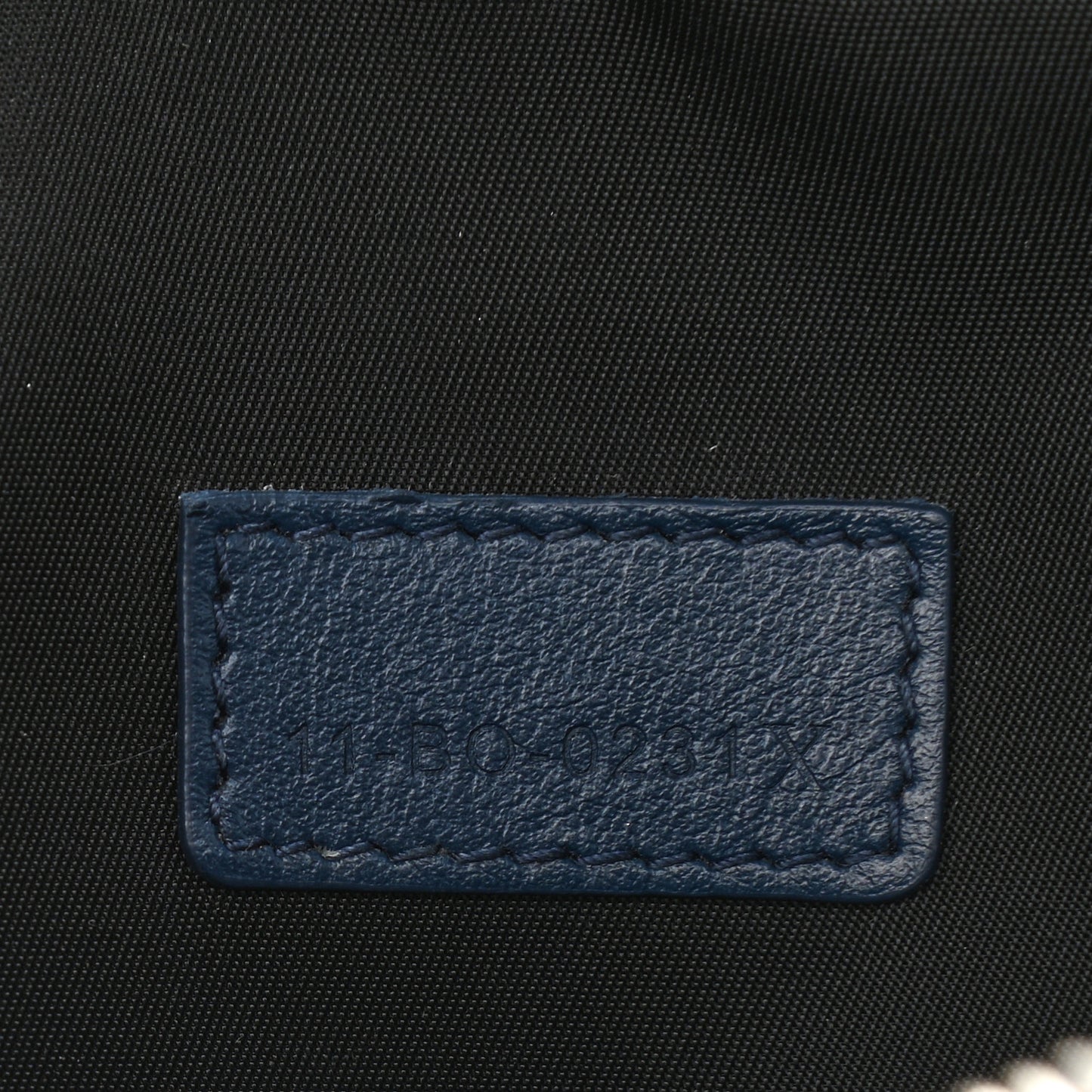 Calfskin Oblique Galaxy Perforated World Tour Messenger Pouch Blue White