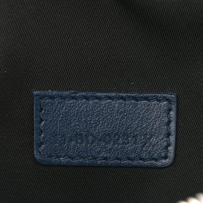 Christian Dior Calfskin Oblique Galaxy Perforated World Tour Messenger Pouch Blue White 7 of 10