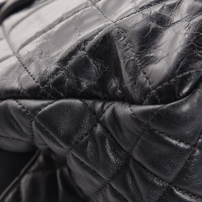 Chanel Glazed Calfskin Quilted Mademoiselle Tote Black 8 of 12