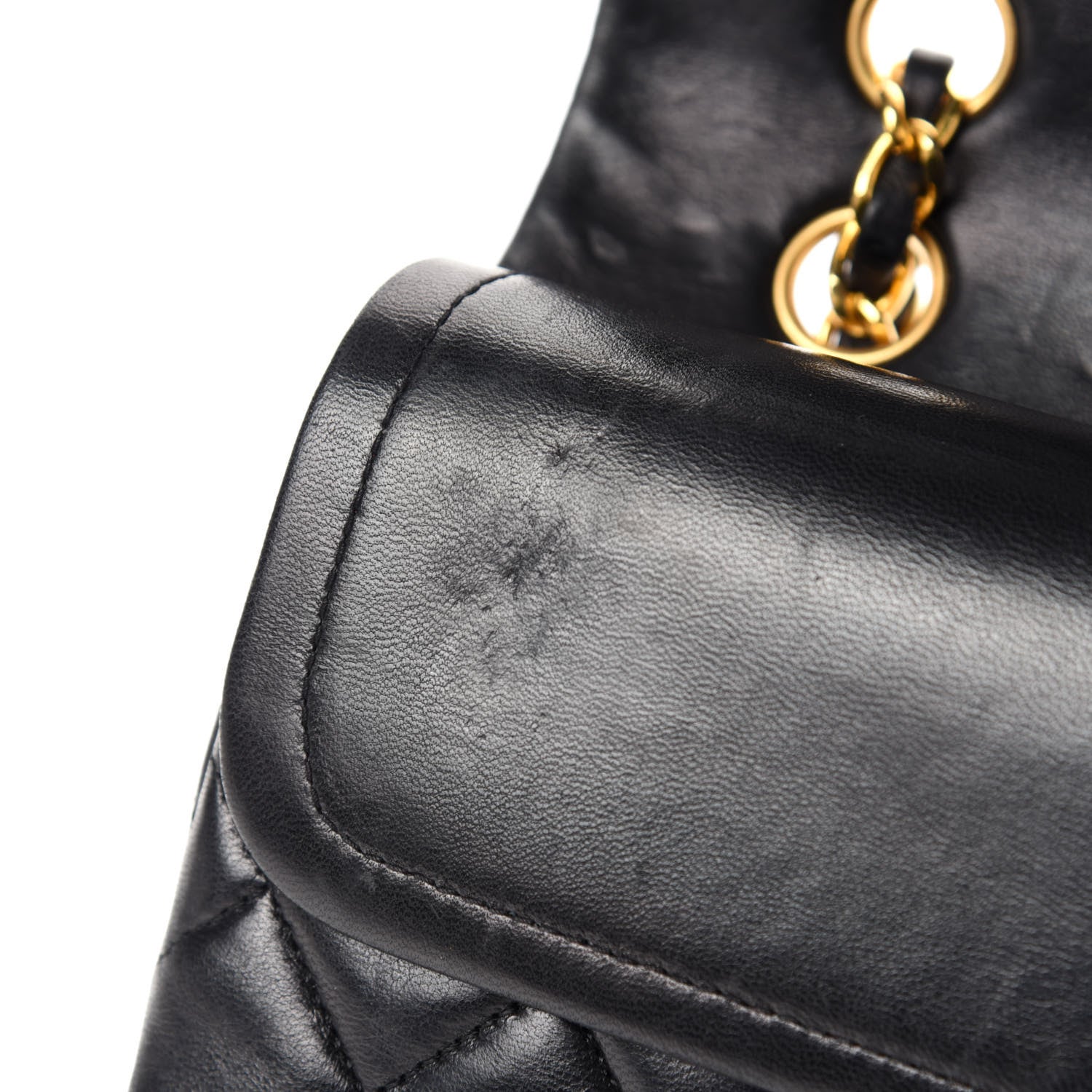 Chanel Lambskin Quilted Medium Double Flap Black 9 of 17